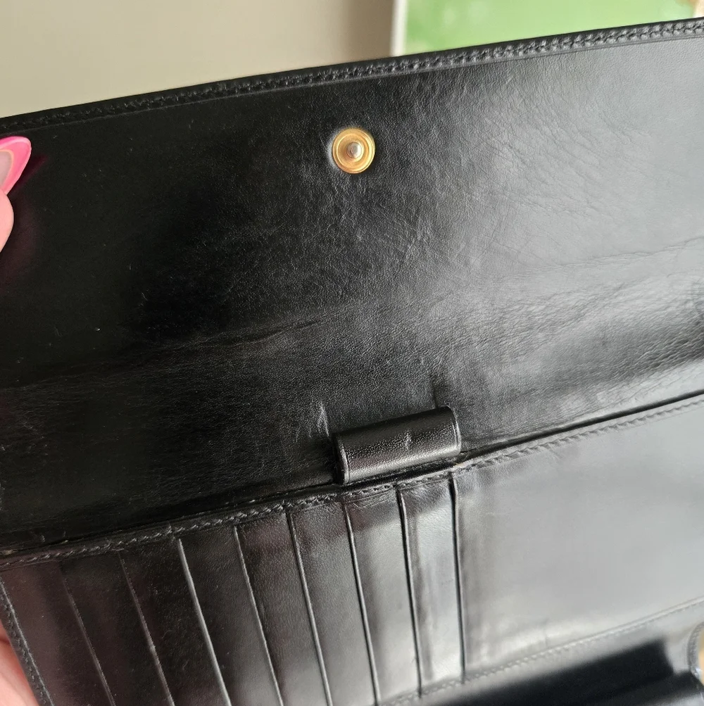 Vintage Fendi Long Continental Leather Wallet With Checkbook VGUC - Picture 12 of 14